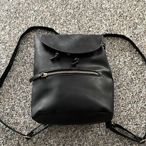 Ardene Black Polyurethane Backpack Bag